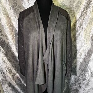 BlankNYC Elegant Gray Faux Suede Women's Jacket